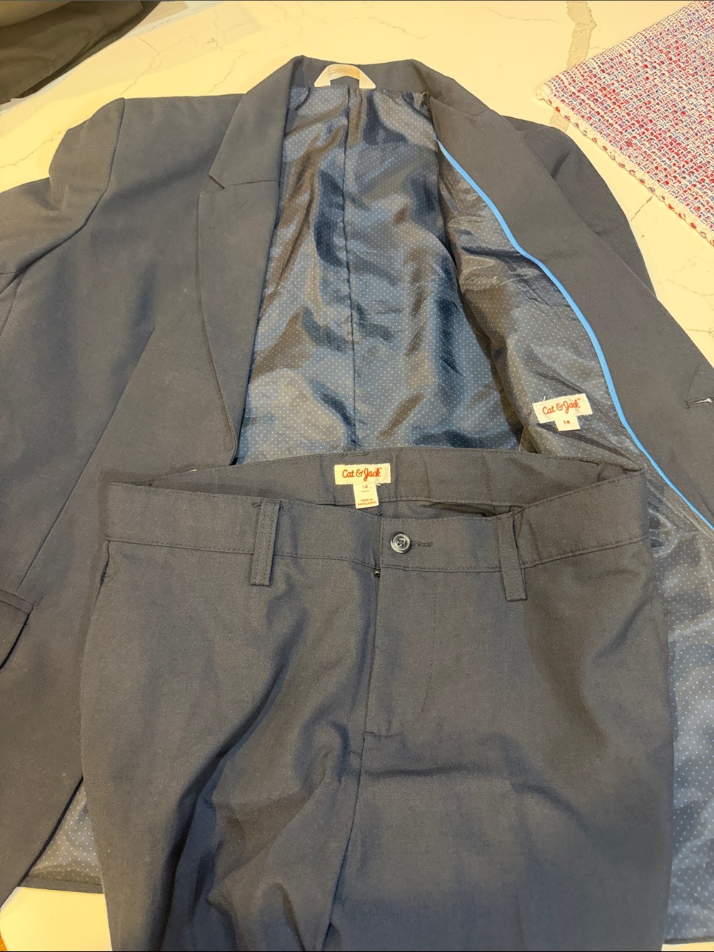 Cat & Jack Boys Navy Two-Piece Suit Jacket and Pants
